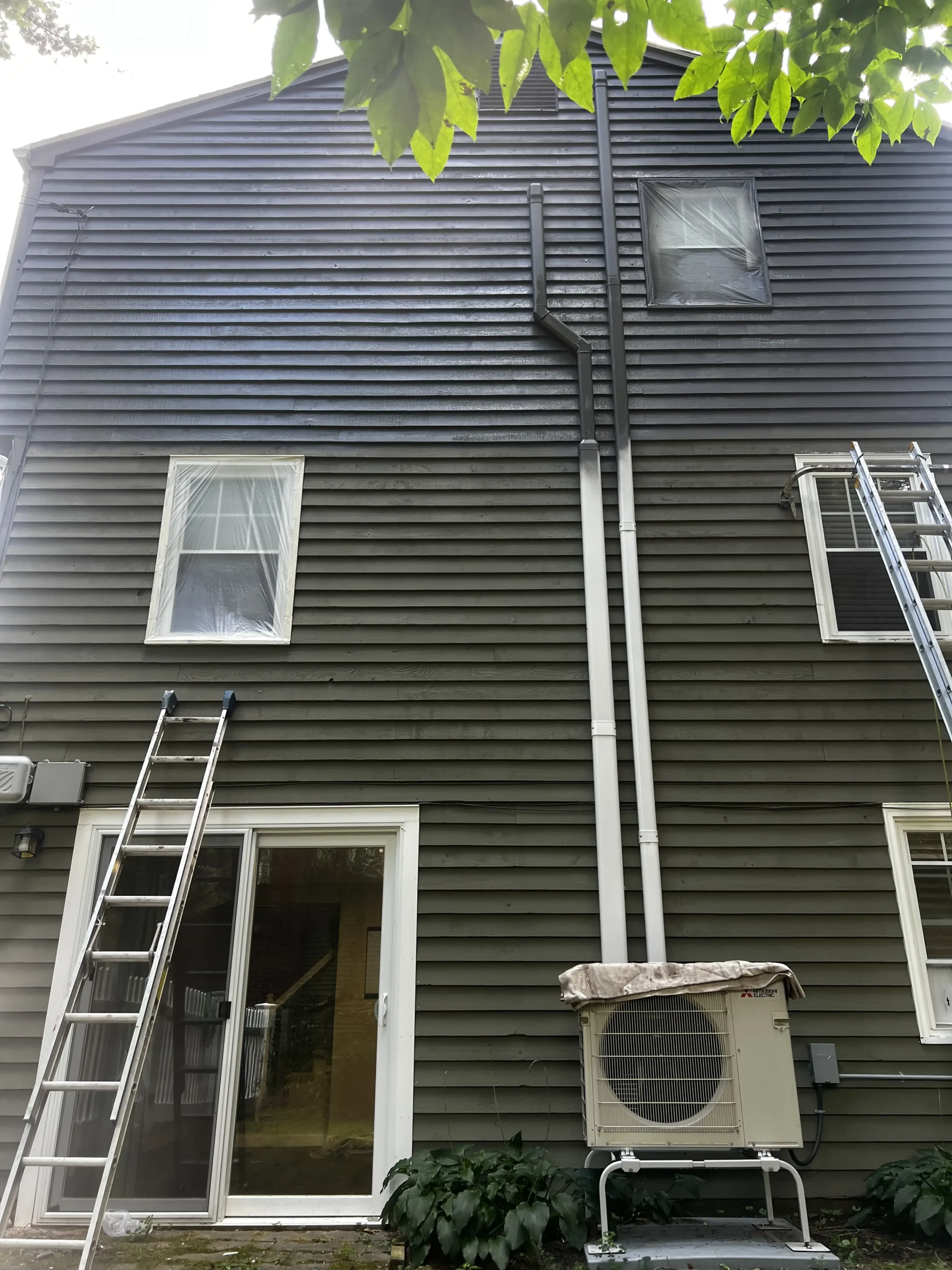 Before refinishing work by a Connecticut Painting Professional Contractor