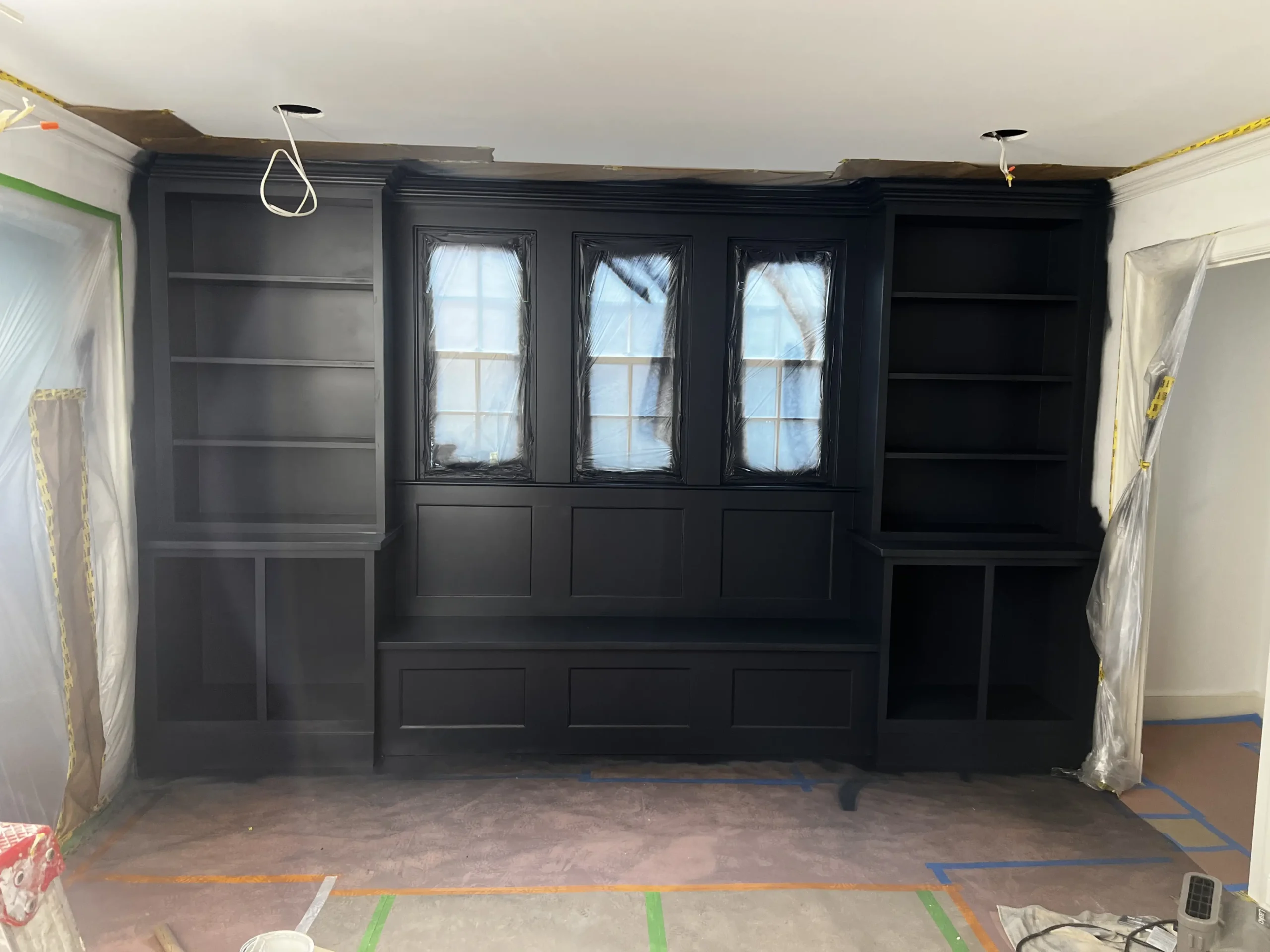 Before refinishing work by a Connecticut Painting Professional Contractor