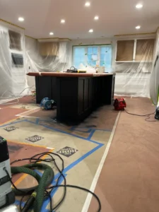 Before refinishing work by a Connecticut Painting Professional Contractor