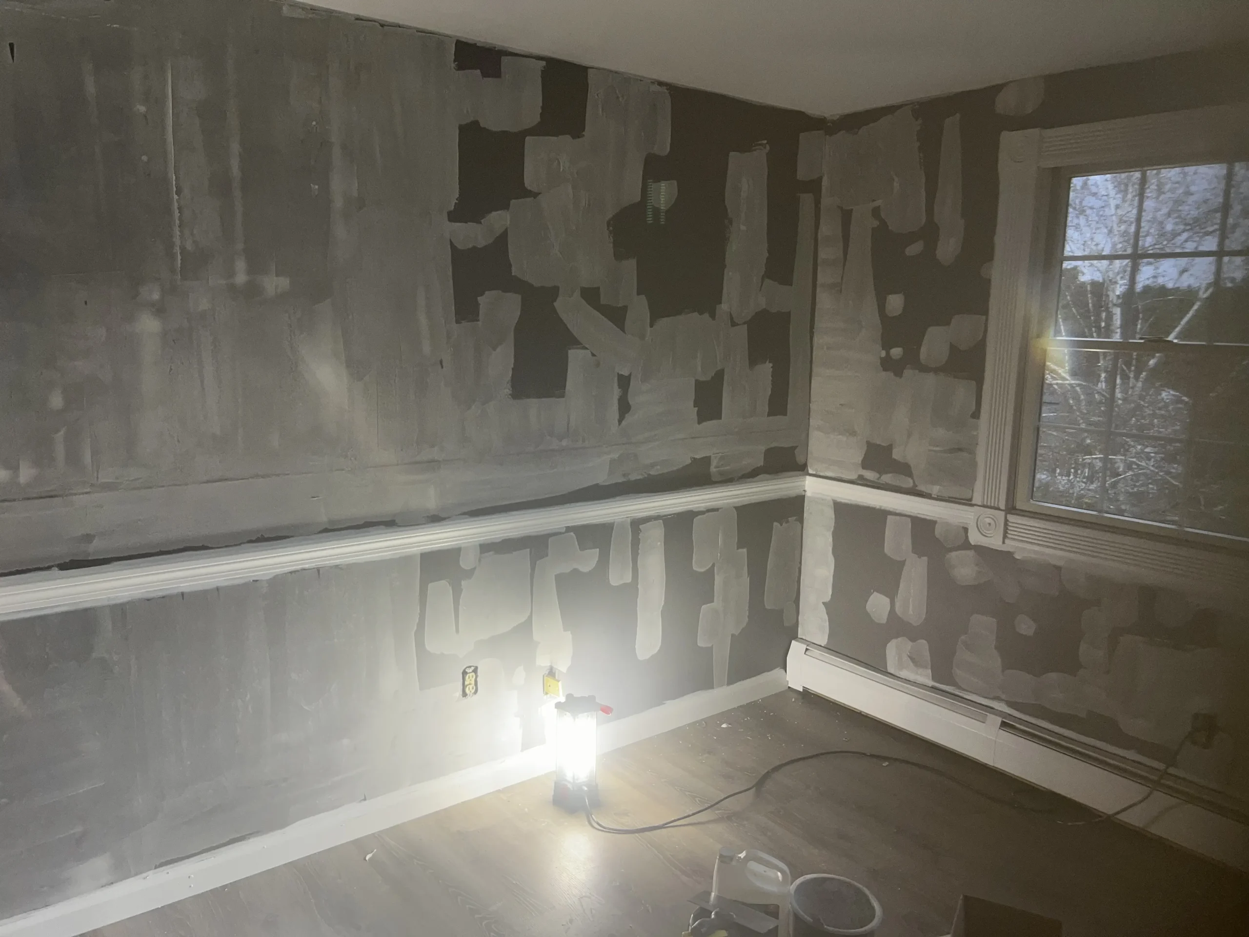 Before refinishing work by a Connecticut Painting Professional Contractor