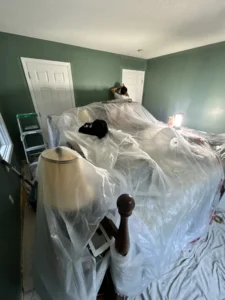 Before refinishing work by a Connecticut Painting Professional Contractor