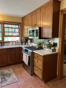 Before refinishing work by a Connecticut Painting Professional Contractor