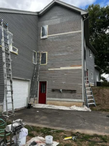 Before refinishing work by a Connecticut Painting Professional Contractor