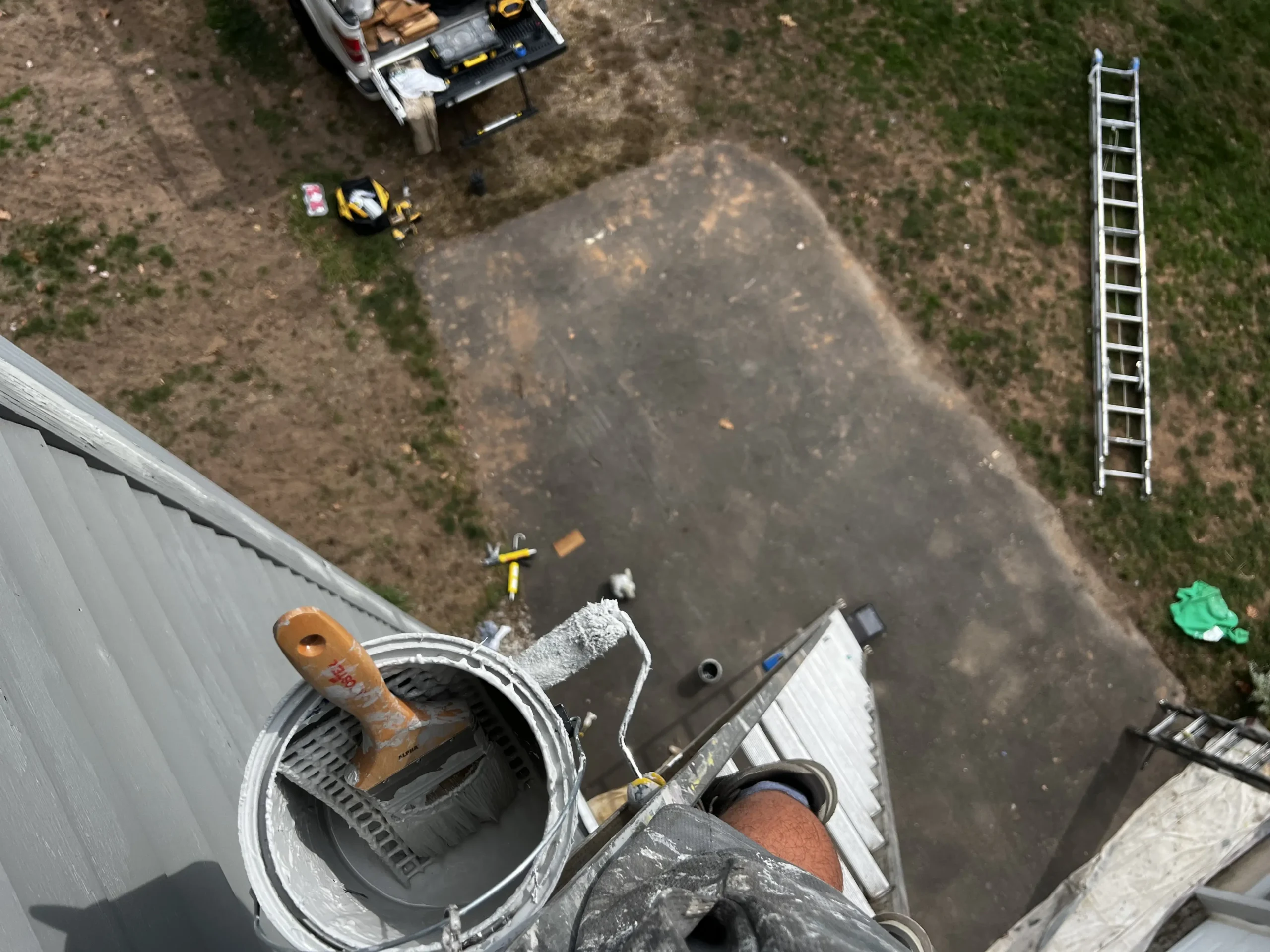 Before refinishing work by a Connecticut Painting Professional Contractor