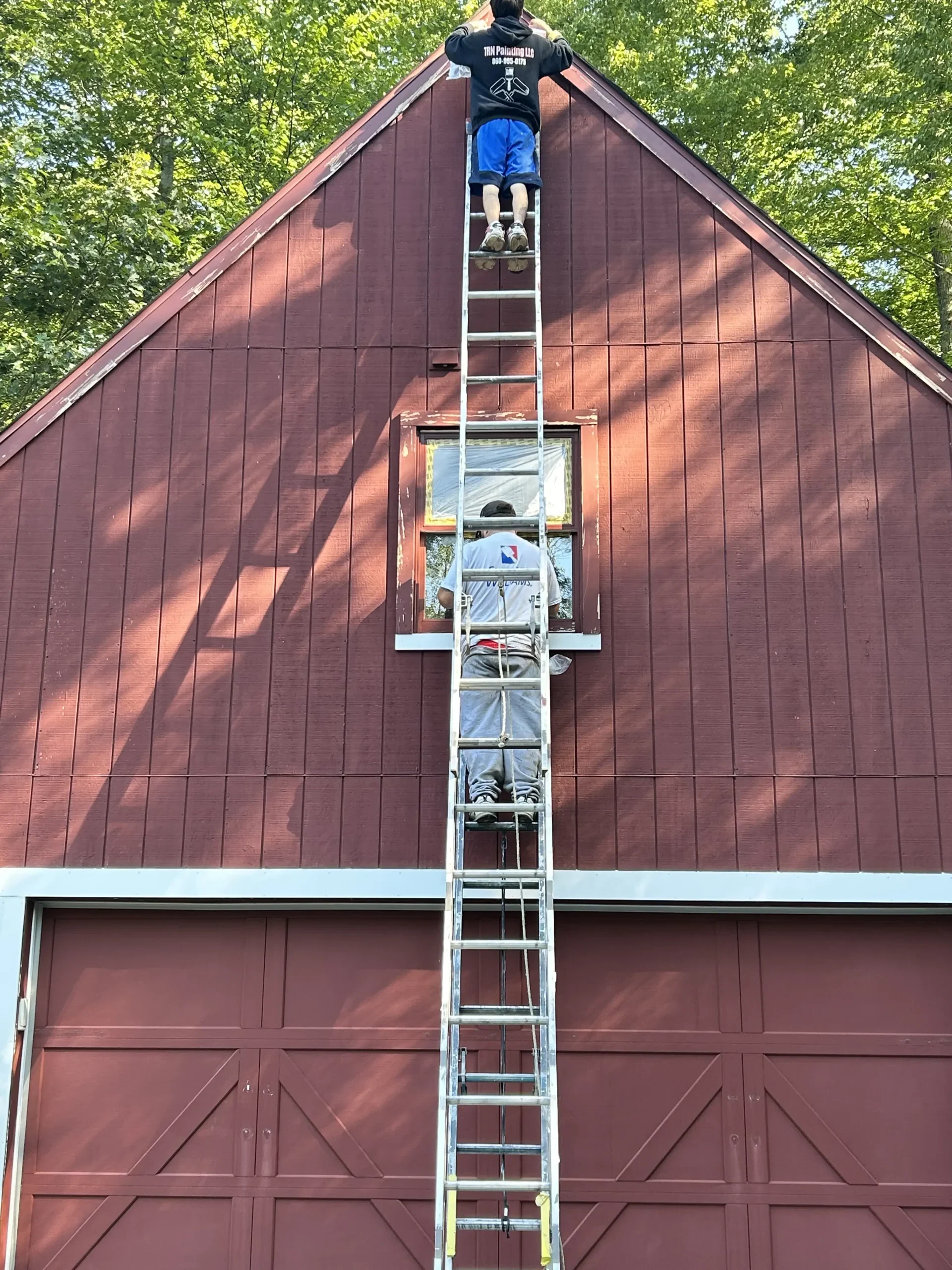 Before refinishing work by a Connecticut Painting Professional Contractor