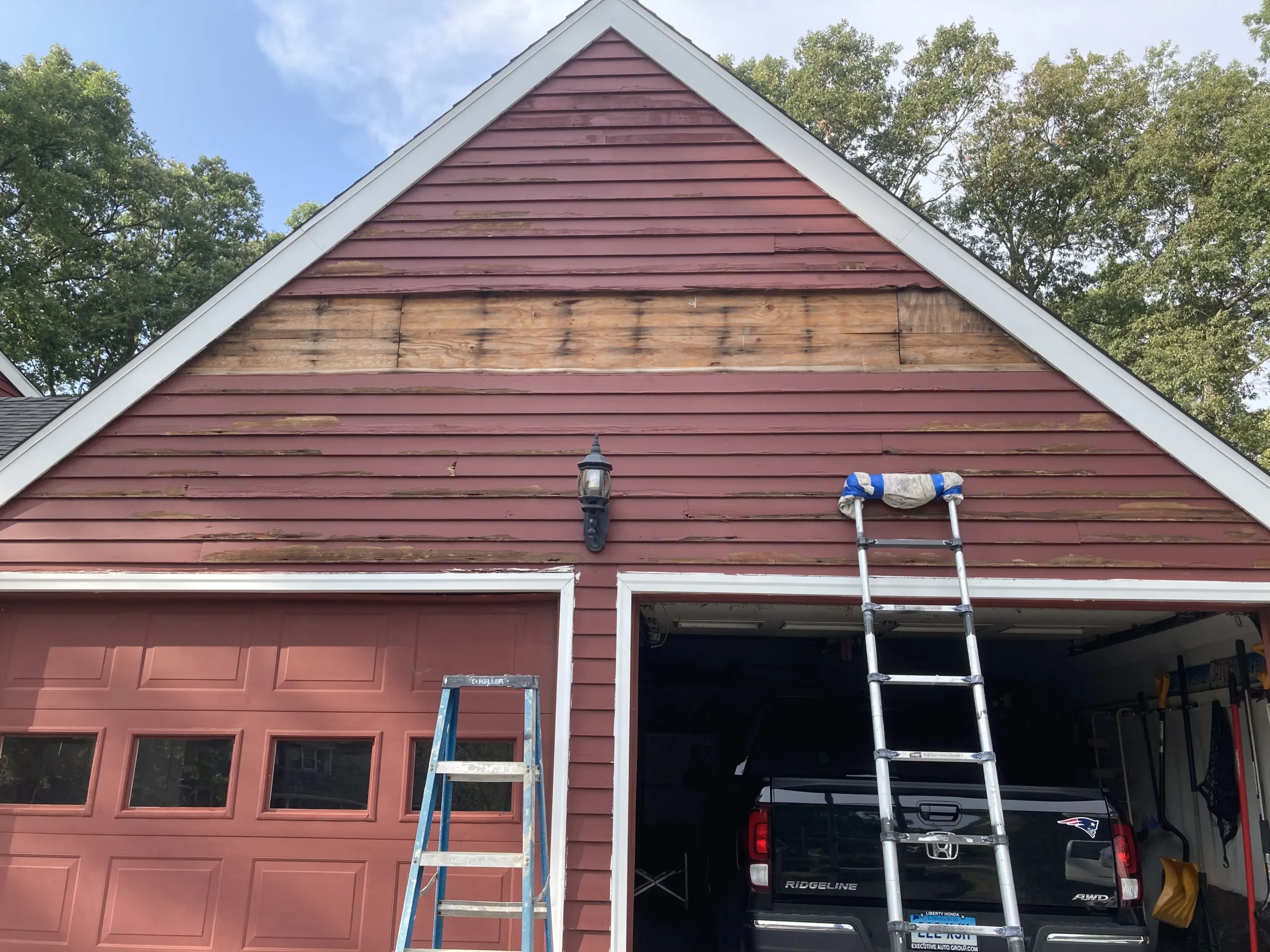 Before refinishing work by a Connecticut Painting Professional Contractor
