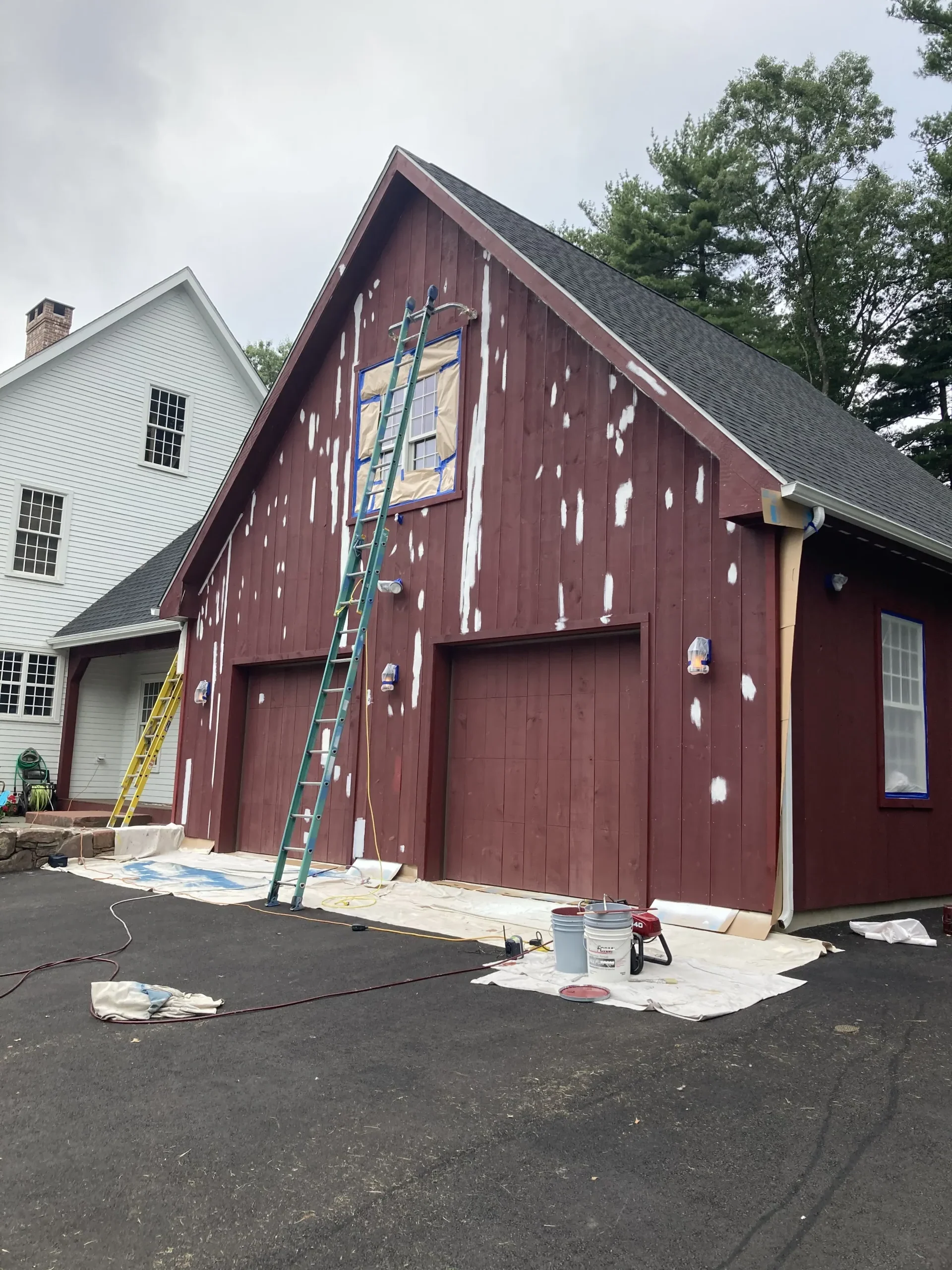 Before refinishing work by a Connecticut Painting Professional Contractor