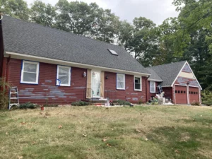 Before refinishing work by a Connecticut Painting Professional Contractor